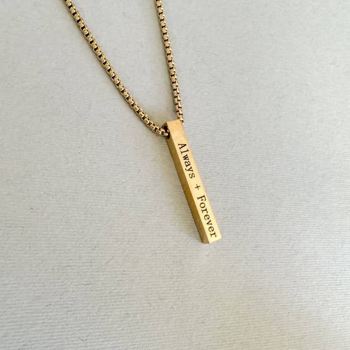 Always and Forever Gold Necklace for wholesale by BLK Confetti