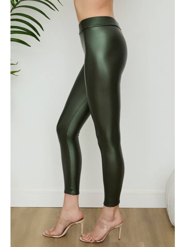 VENTI6 - Wholesale Fashion Leggings - Women's - PU COATED LEGGINGS (50228-PU)21