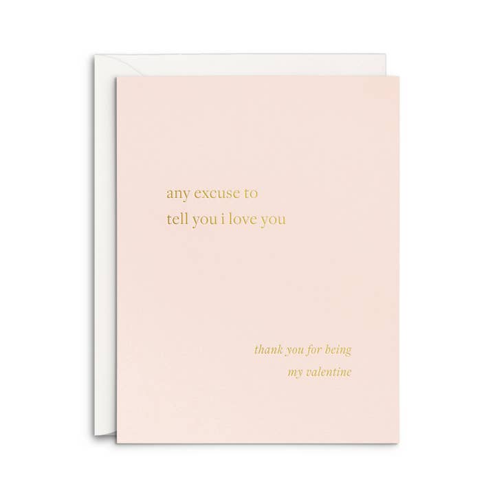 Carte de vœux Excuse pour la Saint-Valentin pour la vente par Smitten on Paper