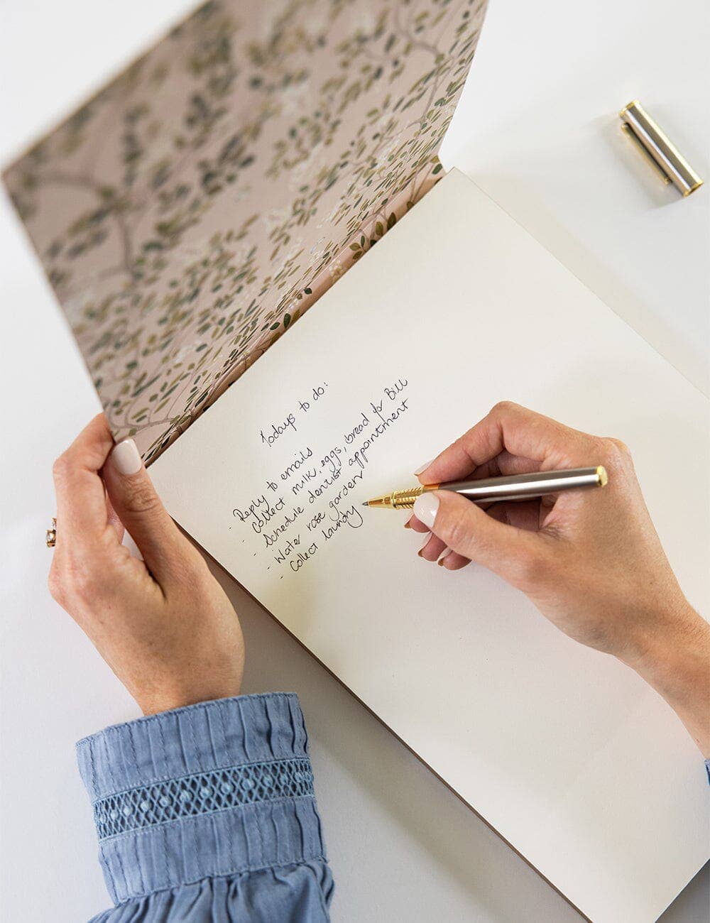 Bespoke Letterpress – wholesale Notepad – White Blossoms Notepad Jumbo Jotter2