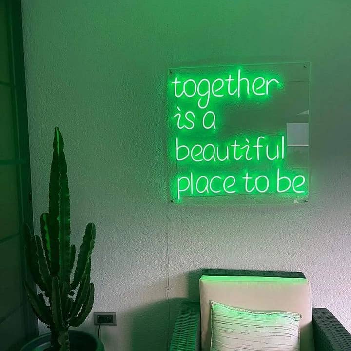 Together is a Beautiful Place to Be Leuchtreklame für den Großhandel von Aoos Custom