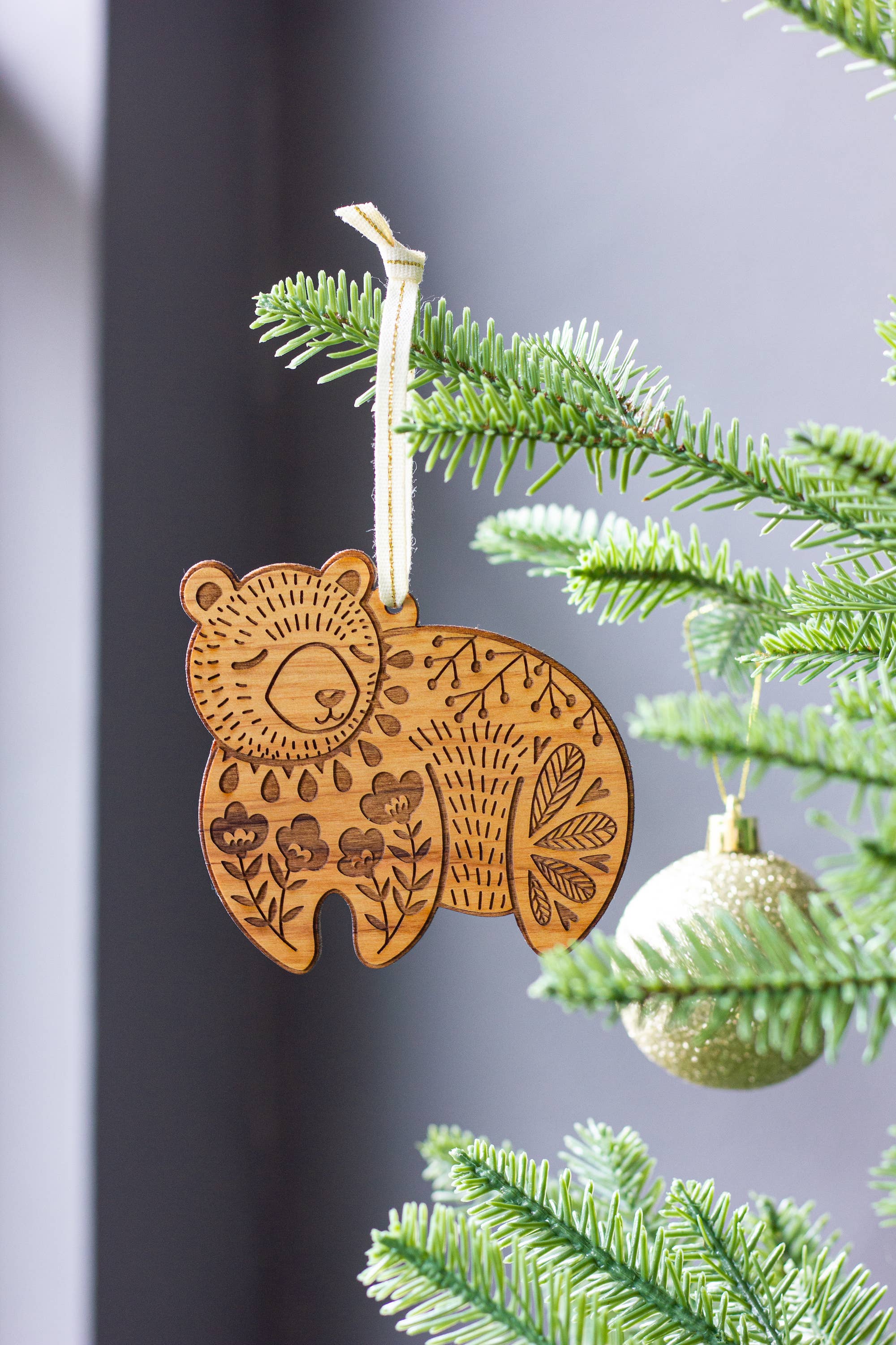 Hereafter - Wholesale Ornament - Bear Wood Ornament1