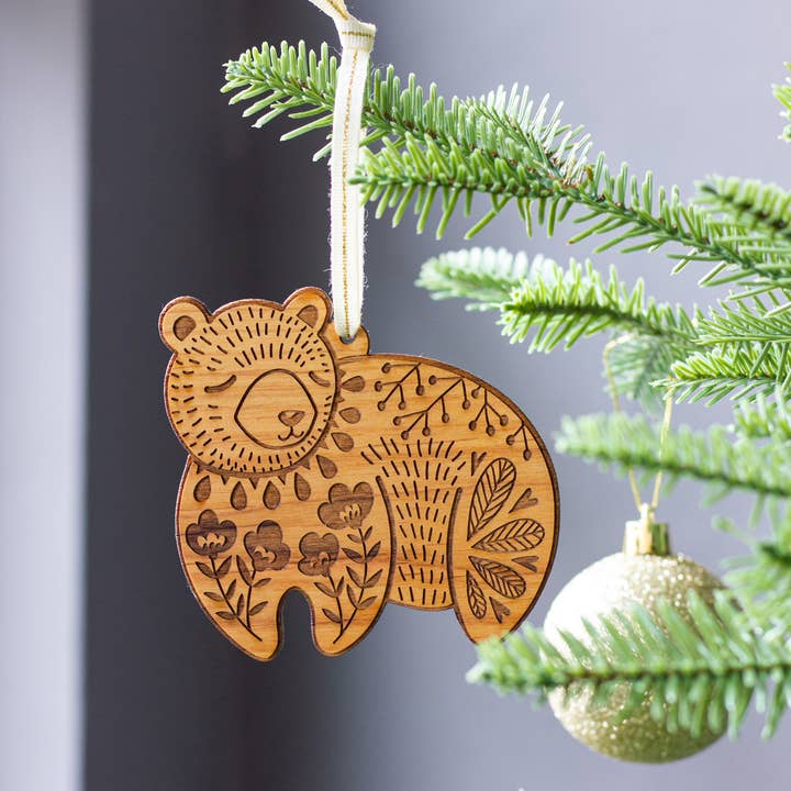 Hereafter - Wholesale Ornament - Bear Wood Ornament1
