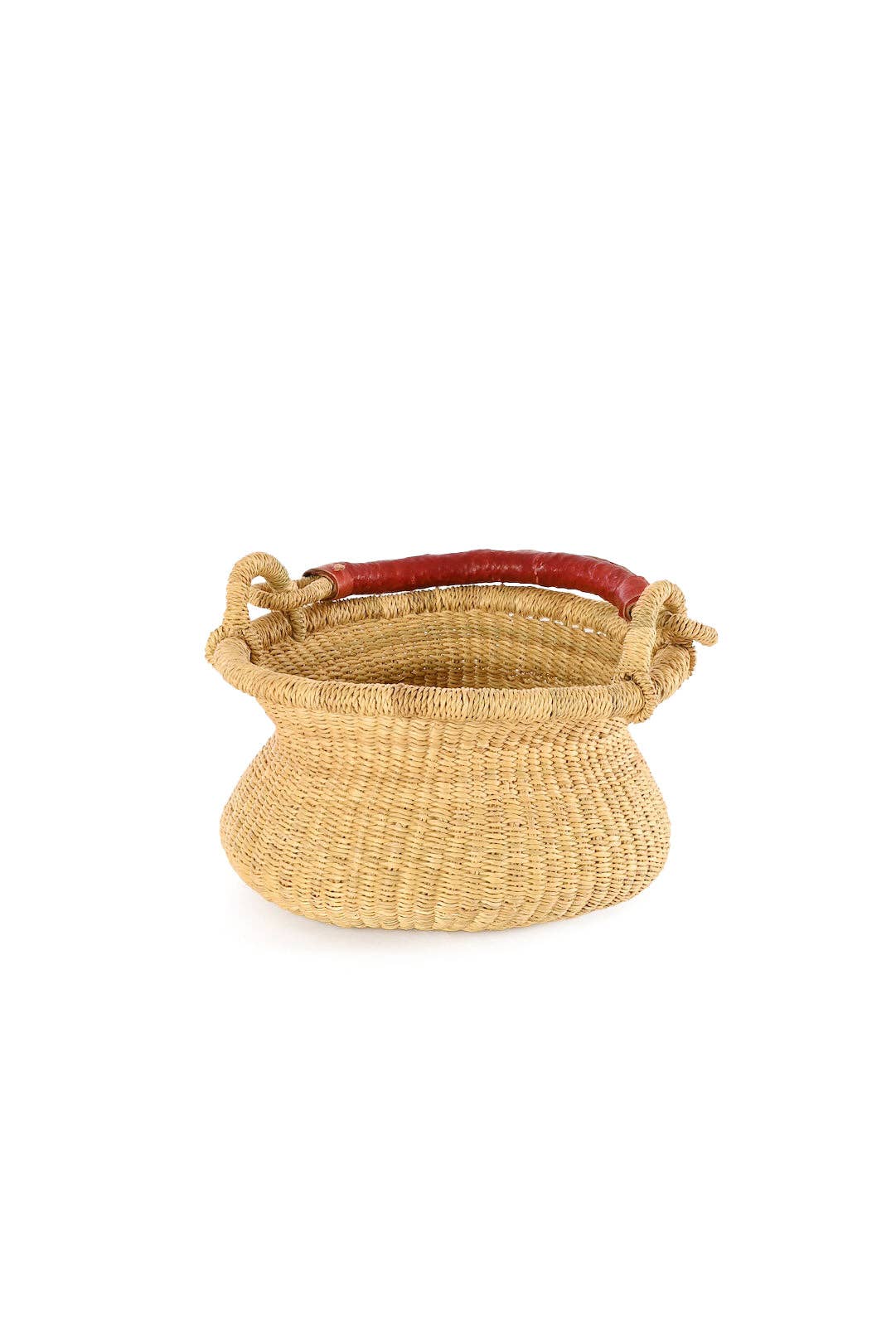 Swahili | AFRICAN MODERN - Wholesale Basket - Petite Natural Swing Basket - Leather Handle5