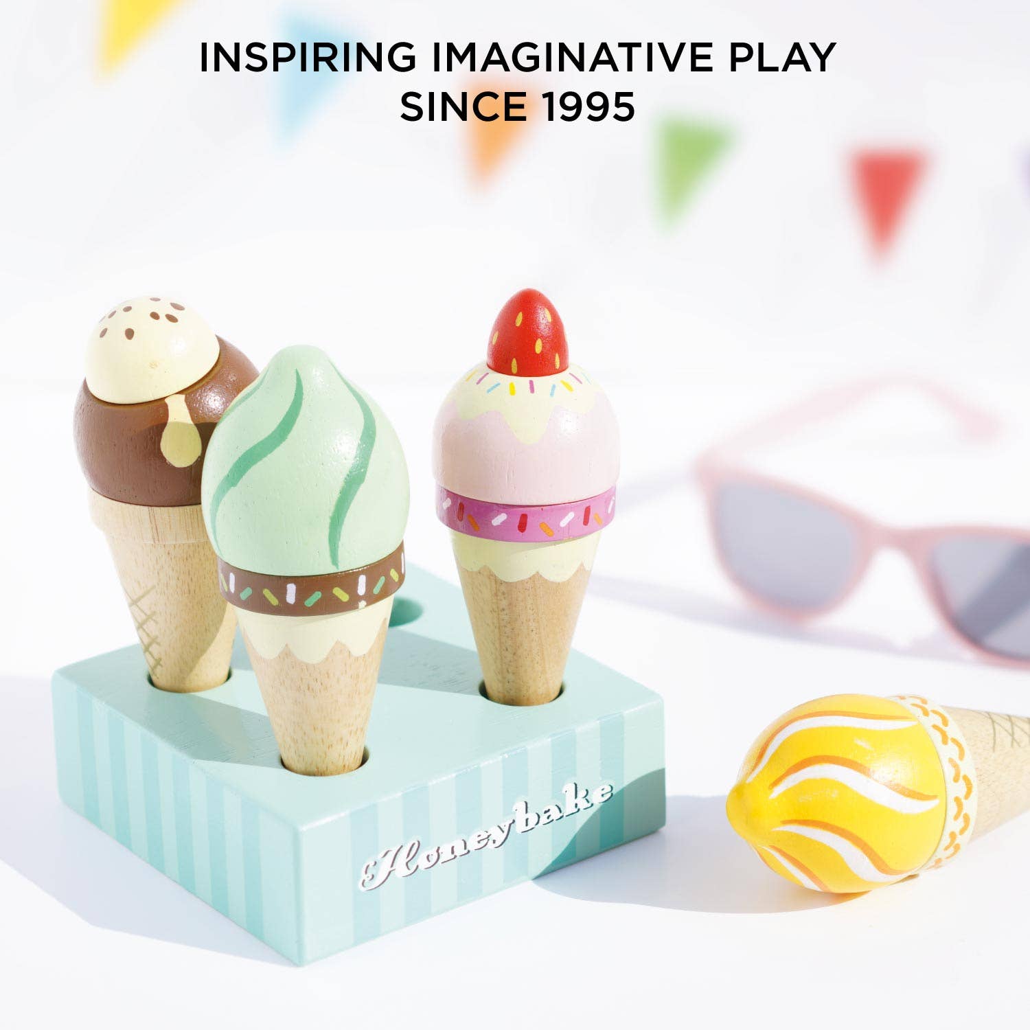 Le Toy Van, Inc. - Wholesale Toy Set - Kids - Wooden Ice Cream Cones Set3