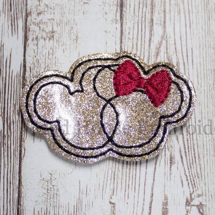 Mouse Infinity Feltie | Mouse Infinity Felt | Uncut Mouse Infinity Feltie | Uncut Vinyl Feltie | Uncut Felt | Felt Applique | Felties for wholesale by Mad House Embroidery