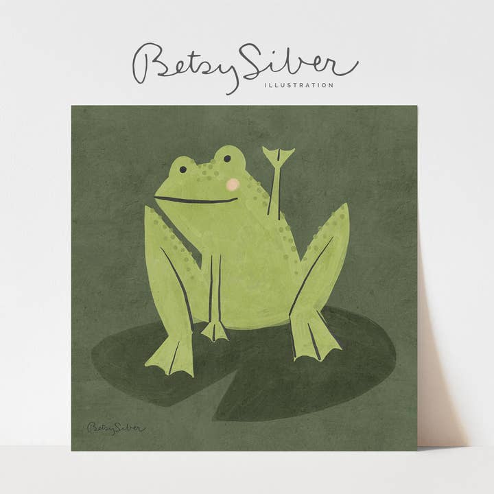 Frog Art Print voor wholesale door Betsy Siber, Illustration