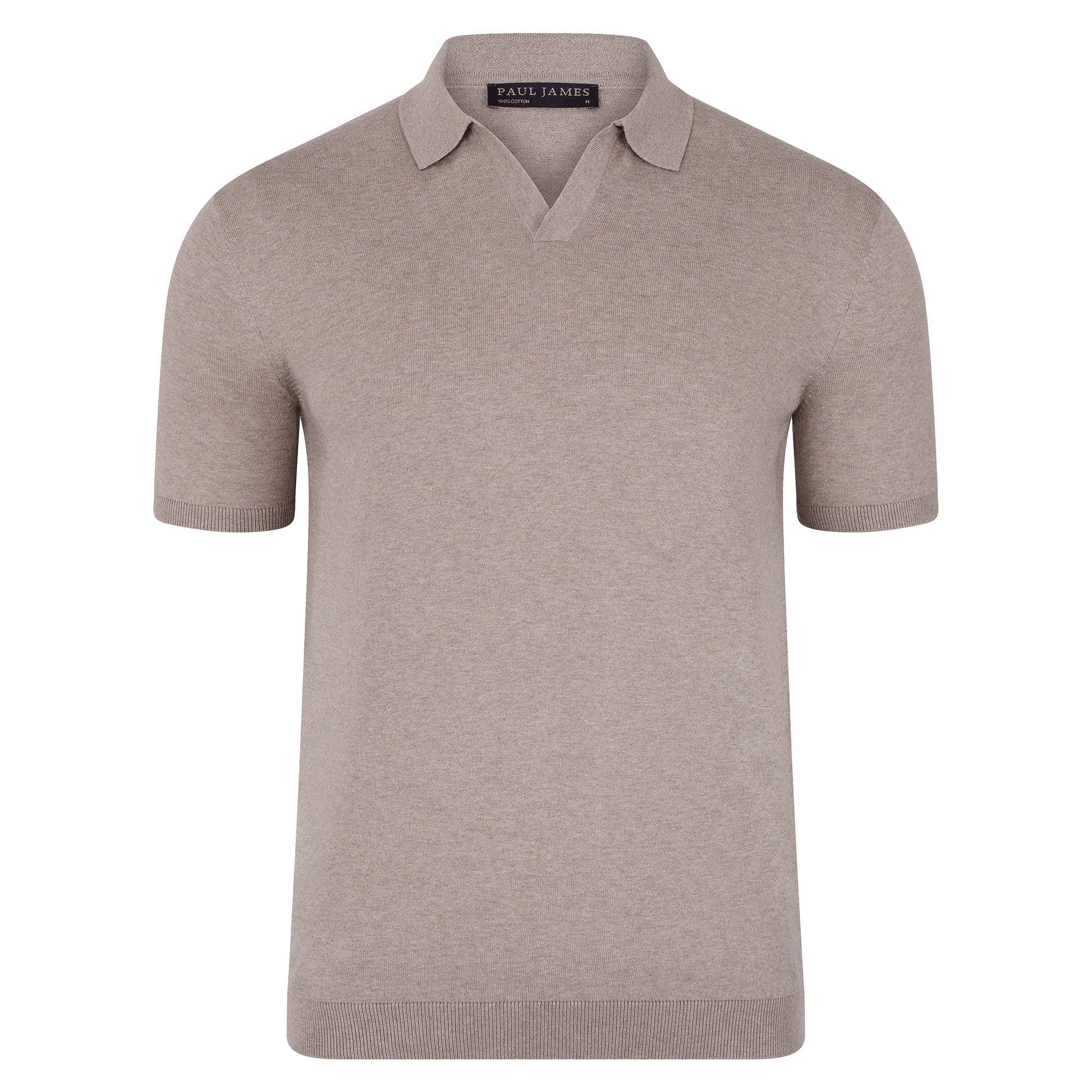 Paul James Knitwear - Wholesale Polo - Heren - Heren Ultra Fijne Katoenen Poloshirt Zonder Knopen13