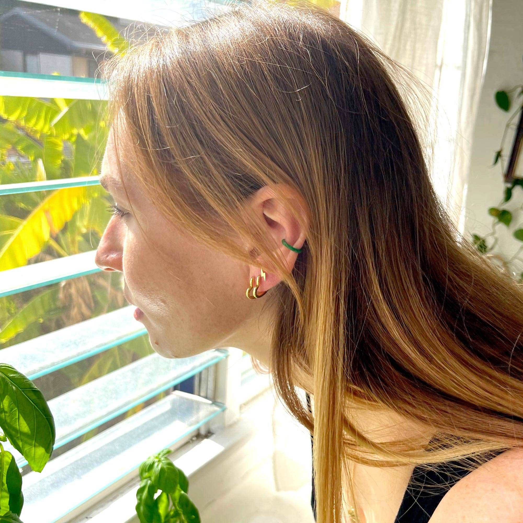 Kris Nations - Wholesale Huggie Earrings - Open Heart Hinged Huggie Hoops 18K Gold Vermeil 15mm Heart Shaped Hoops Hinge Closure Nickel Free Hypoallergenic Ships from CA2