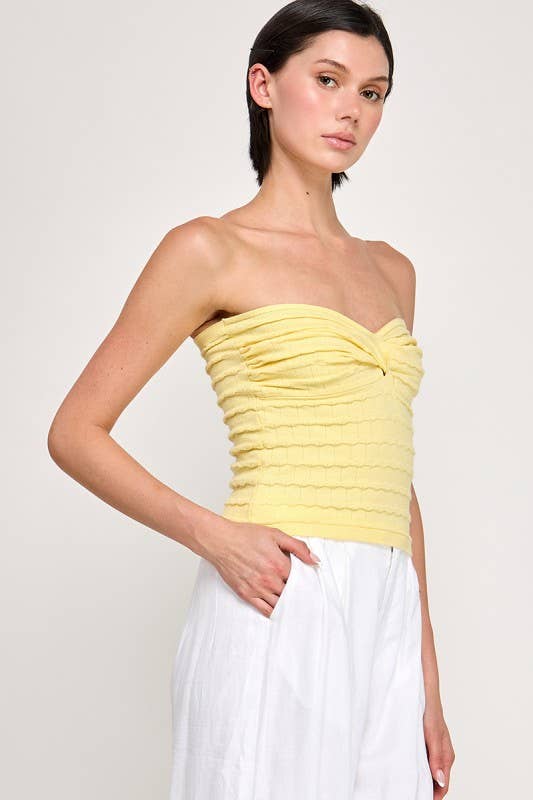 Miss Love - Wholesale Knit Top - Women's - Twist Front Sweater Tube Top69