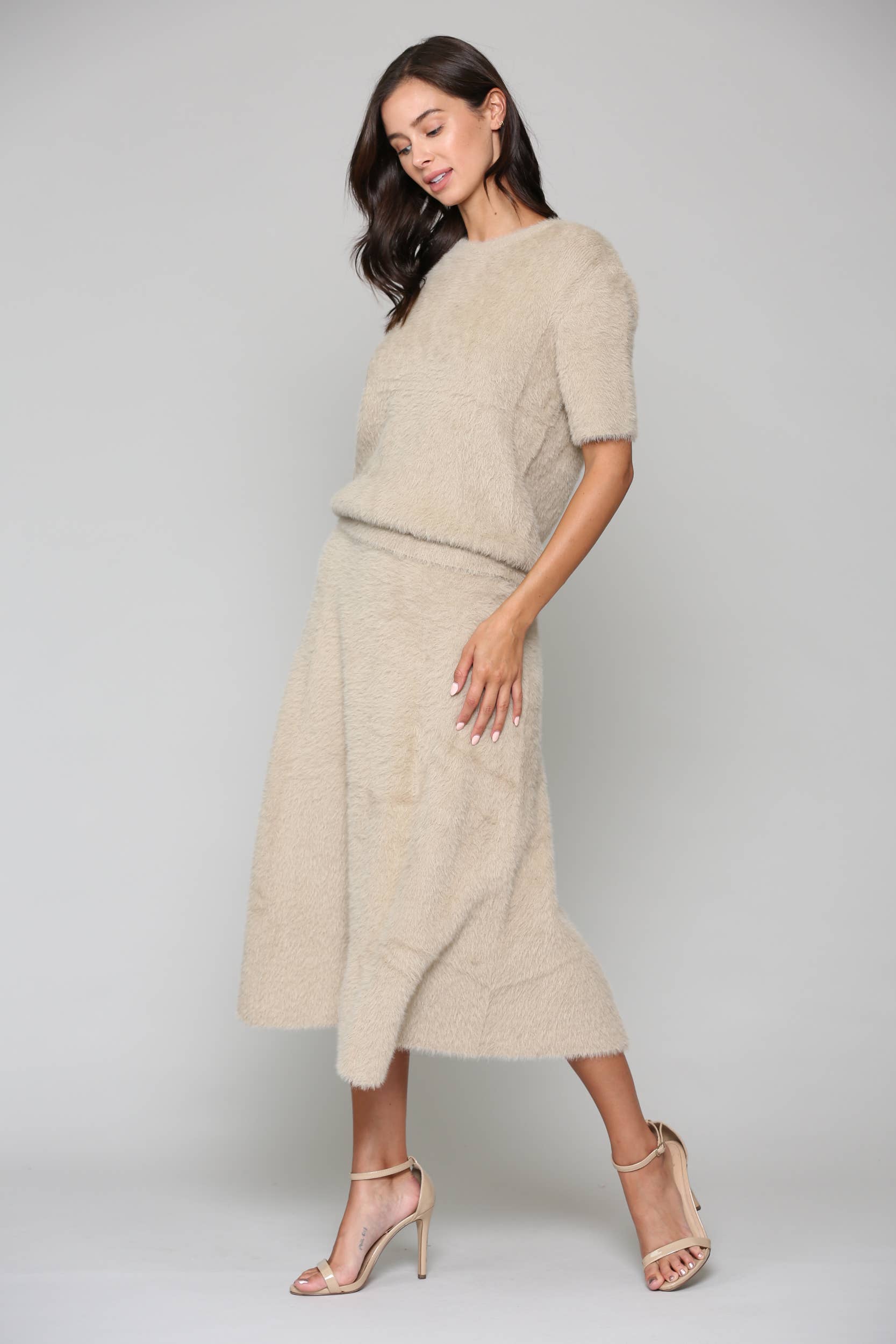 Joh Apparel - Wholesale Gebreide top - Dames - Shannon Sweater met geborstelde gebreide top2