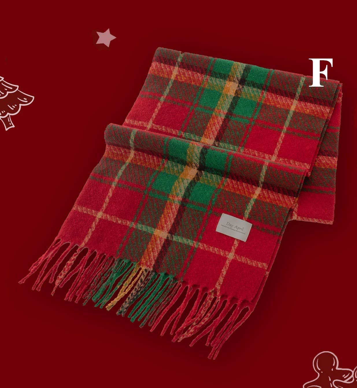 Sweetkama - Wholesale Scarf - Women's - Ladies Merry Christmas Plaid Daily Scarf SKAS41985