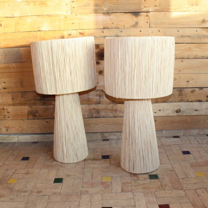 Berberparadise - Vendita all'ingrosso Lampada da pavimento - Lampada da terra marocchina in rafia fatta a mano4