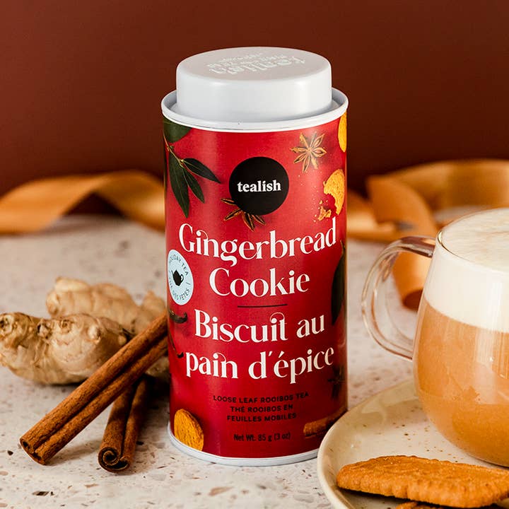 Gingerbread Cookie Limited Edition Holiday Tin for wholesale by Tealish