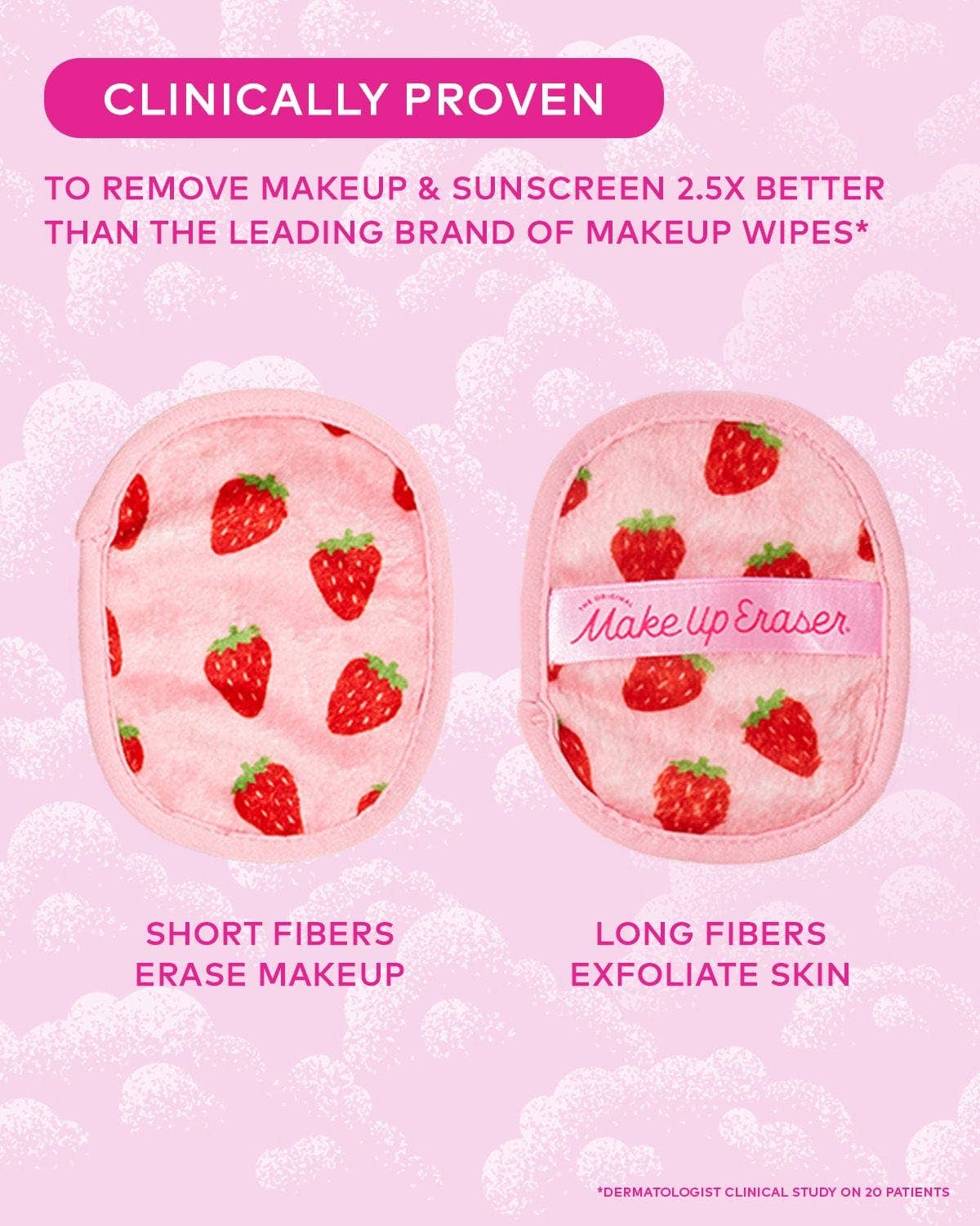 The Original MakeUp Eraser - Wholesale Makeup Remover - Strawberry Fields 7-Day Set | Limited Edition4