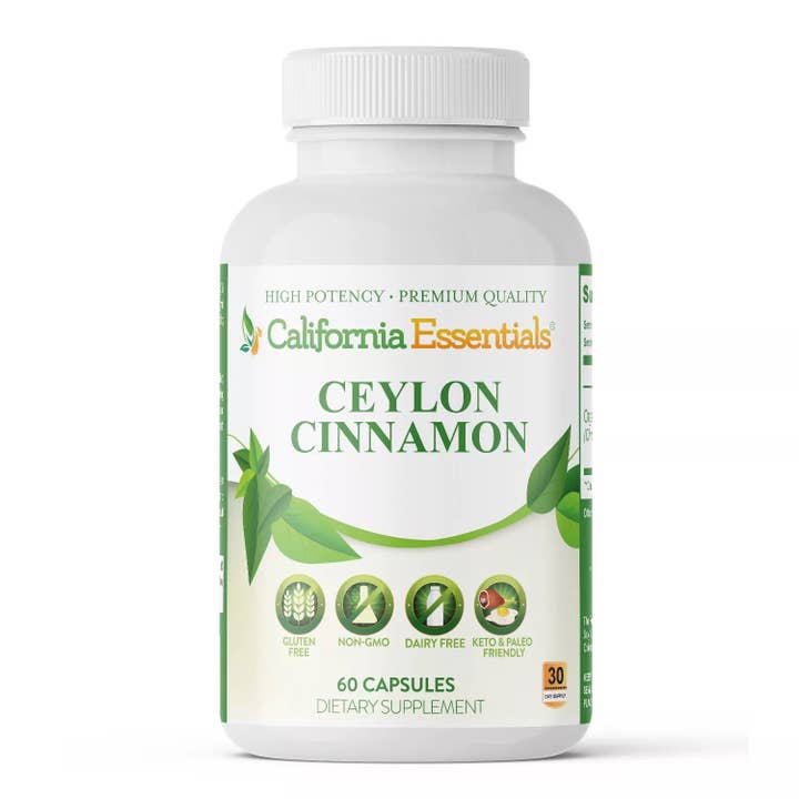 California Essentials - Vendita all'ingrosso Vitamine/integratori orali - Cannella di Ceylon, alta potenza, supporto per cervello e zucchero nel sangue