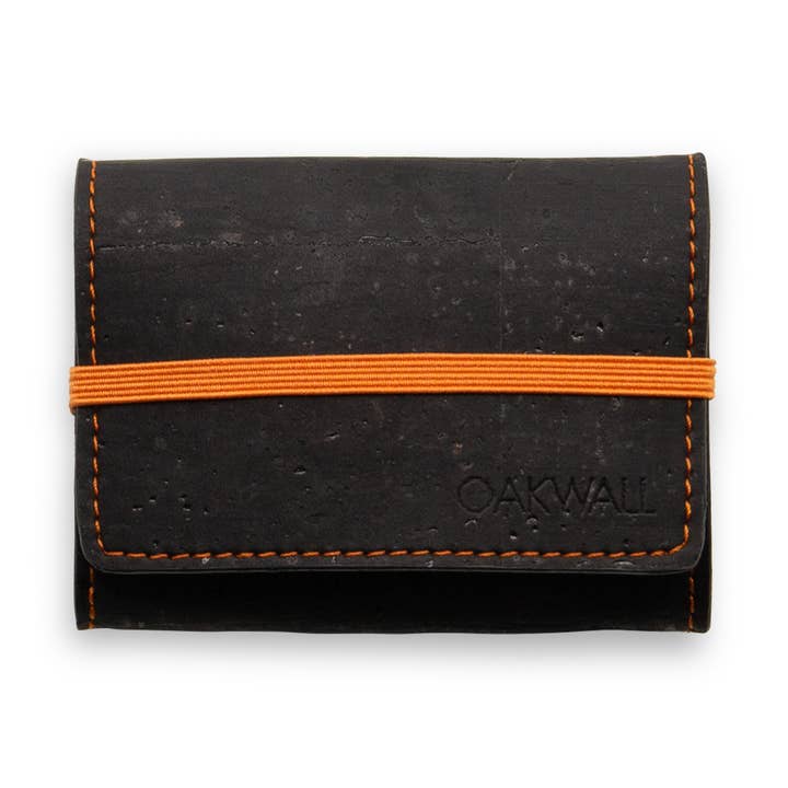 Reverso - Reversible Wallet - Midinght Black & Olive (Orange for wholesale by Oakwall - Shaped by Nature