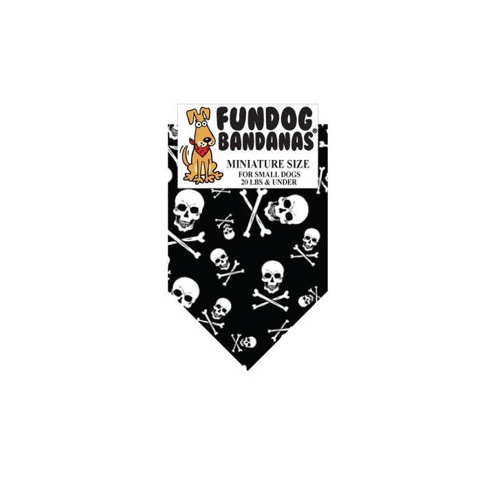 FunDog Bandanas - Wholesale Pet Bandana - Dog - 5 Pack - Skull and Crossbones Dog Bandanas