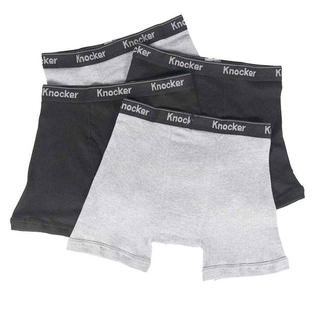 Infinite Basics - Wholesale Underwear - Men's - 4-Pack Knocker Men's 100% Cotton Boxer Briefs2