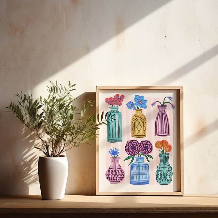 Tara Reed - Wholesale Art Print - "Bud Vases" - 8" x 10" Art Print