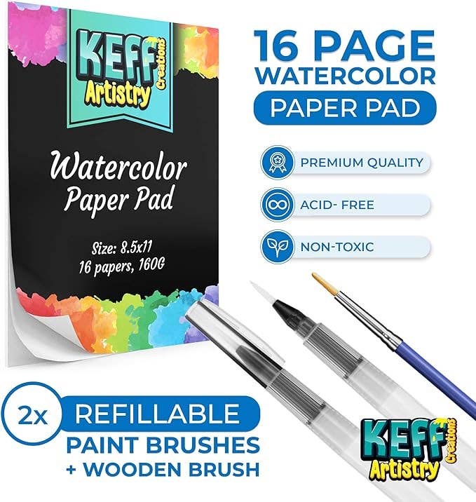 Keff Creations - Wholesale Paint Set - 48 Watercolor Paint Set for Beginners & Artists3