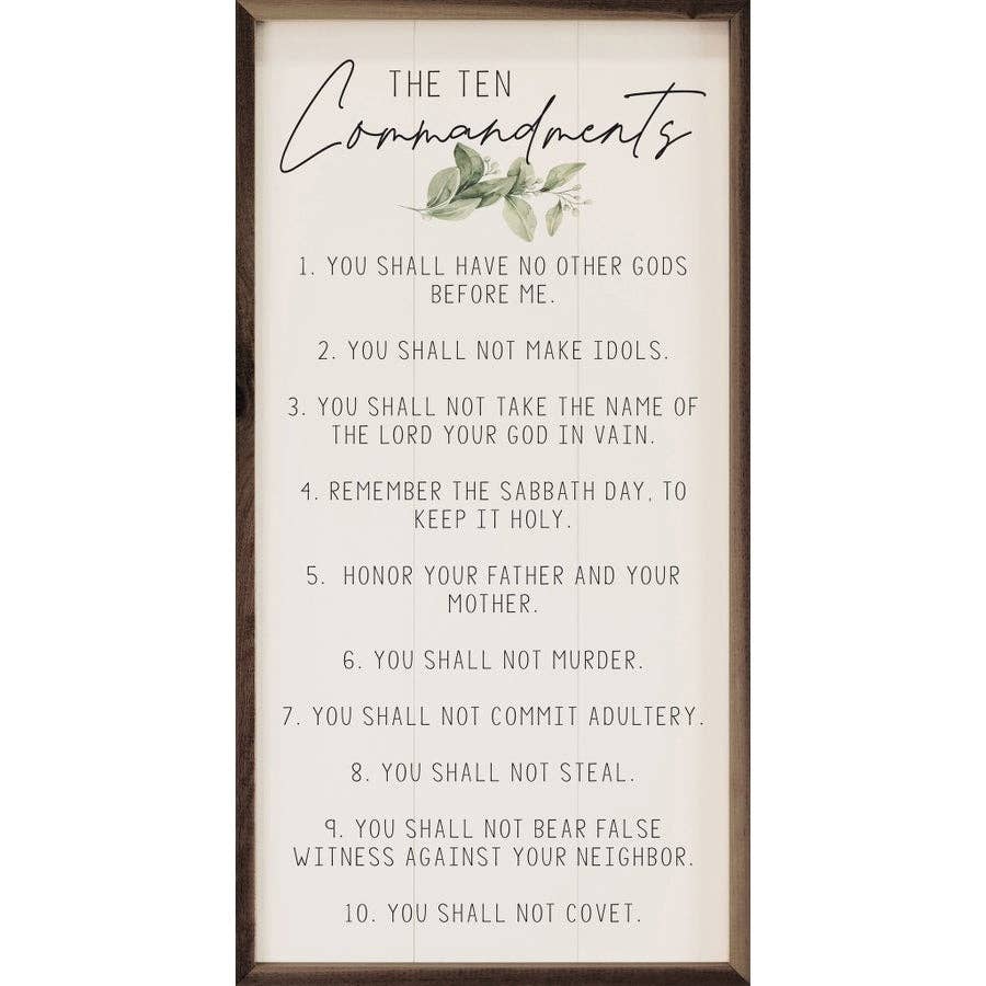 Kendrick Home - Wholesale Sign - Ten Commandments Greenery0