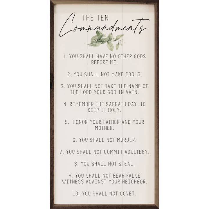 Kendrick Home - Wholesale Sign - Ten Commandments Greenery