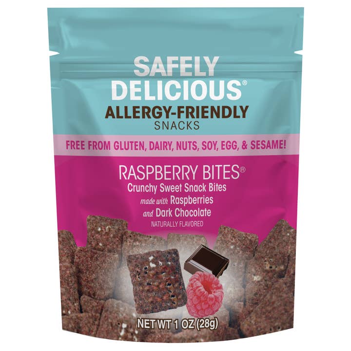 Safely Delicious, LLC – Großhandel Snack-Riegel – Raspberry Bites 1 oz - Allergenfrei, Glutenfrei, Vegan