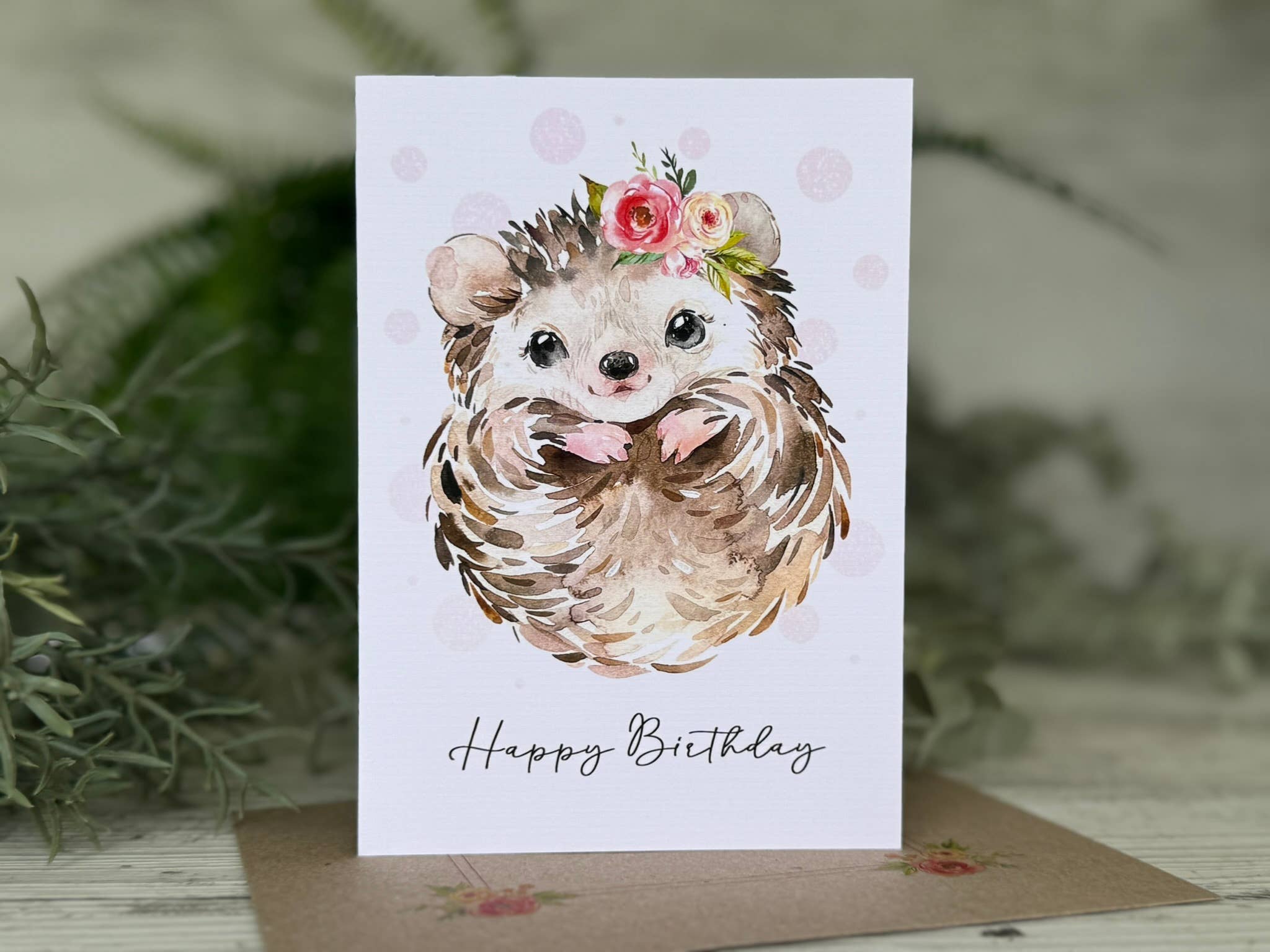 Scattered Seed Co - Wholesale Birthday Card - FOREST FRIENDS Hedgehog Happy Birthday Greeting card1