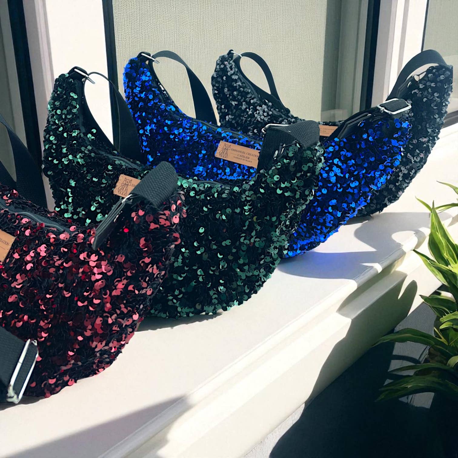 Emmanuel Création – wholesale Axelväska - Dam – Packa 7 väskor Léo S, "Sequin"3