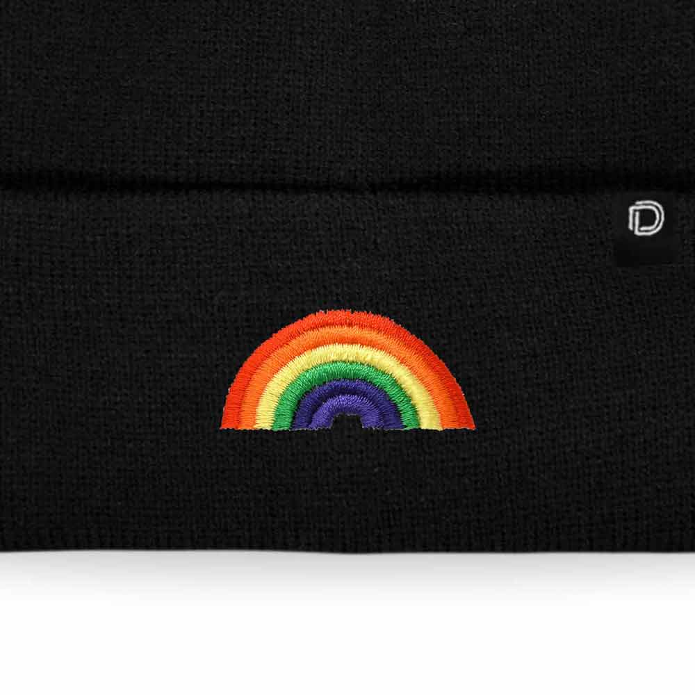 Dalix - Wholesale Beanie - Women's - Dalix Embroidered Rainbow Beanie Cap Cuffed Knit Hat Women9