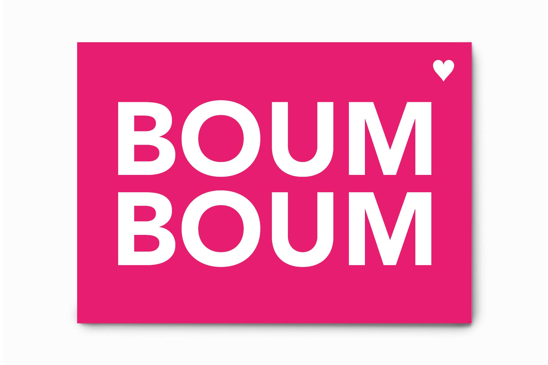 Pied De Poule - Venta al por mayor Tarjetas de amor - TARJETA FLUORESCENTE A5 - BOOM BOOM1