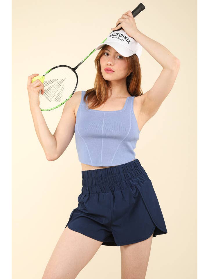 VERY J - Vendita all'ingrosso Pantaloncini sportivi - Donna - NP70025-Pantaloncini sportivi in vita elasticizzata5