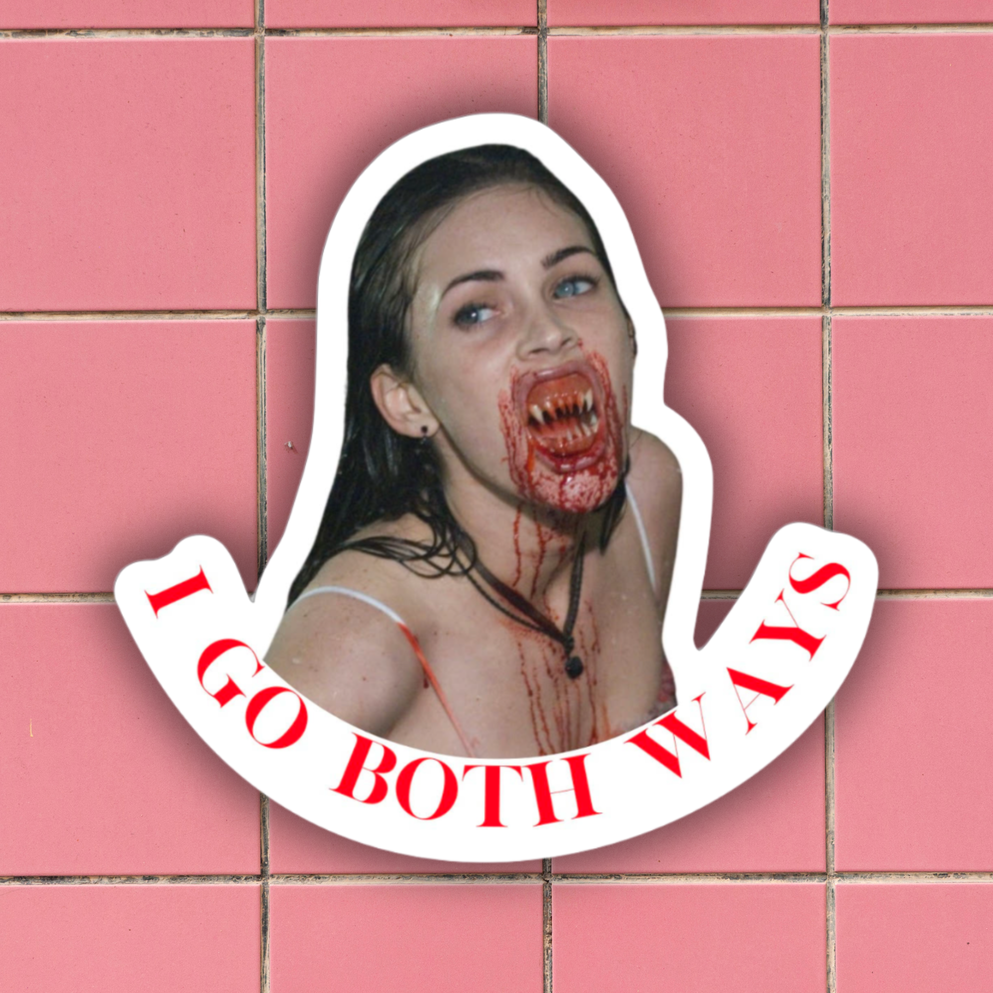 Belladonna Book Coven - Wholesale Sticker - Jennifer's Body I Go Both Ways Good For Her Sticker1