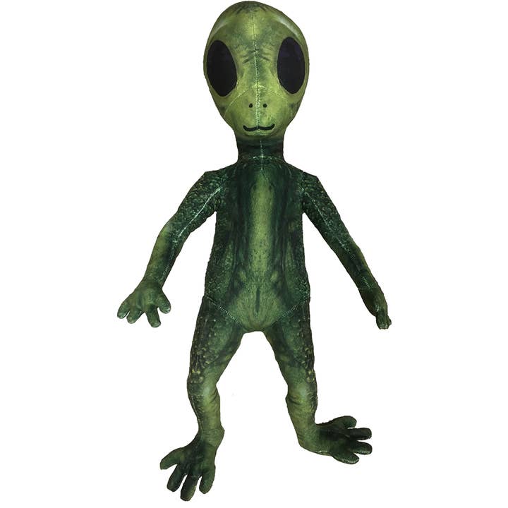 Texas Toy Distribution - Wholesale Stuffed/Plush Toy - Kids & Baby - Green Alien Plush 18" Tall Stuffed Animal Space Toy
