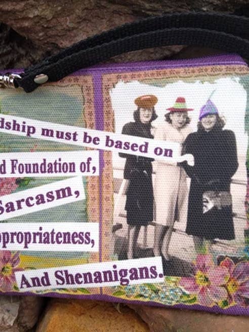 Friendship Themed Wristlet for wholesale by Old Bagzz