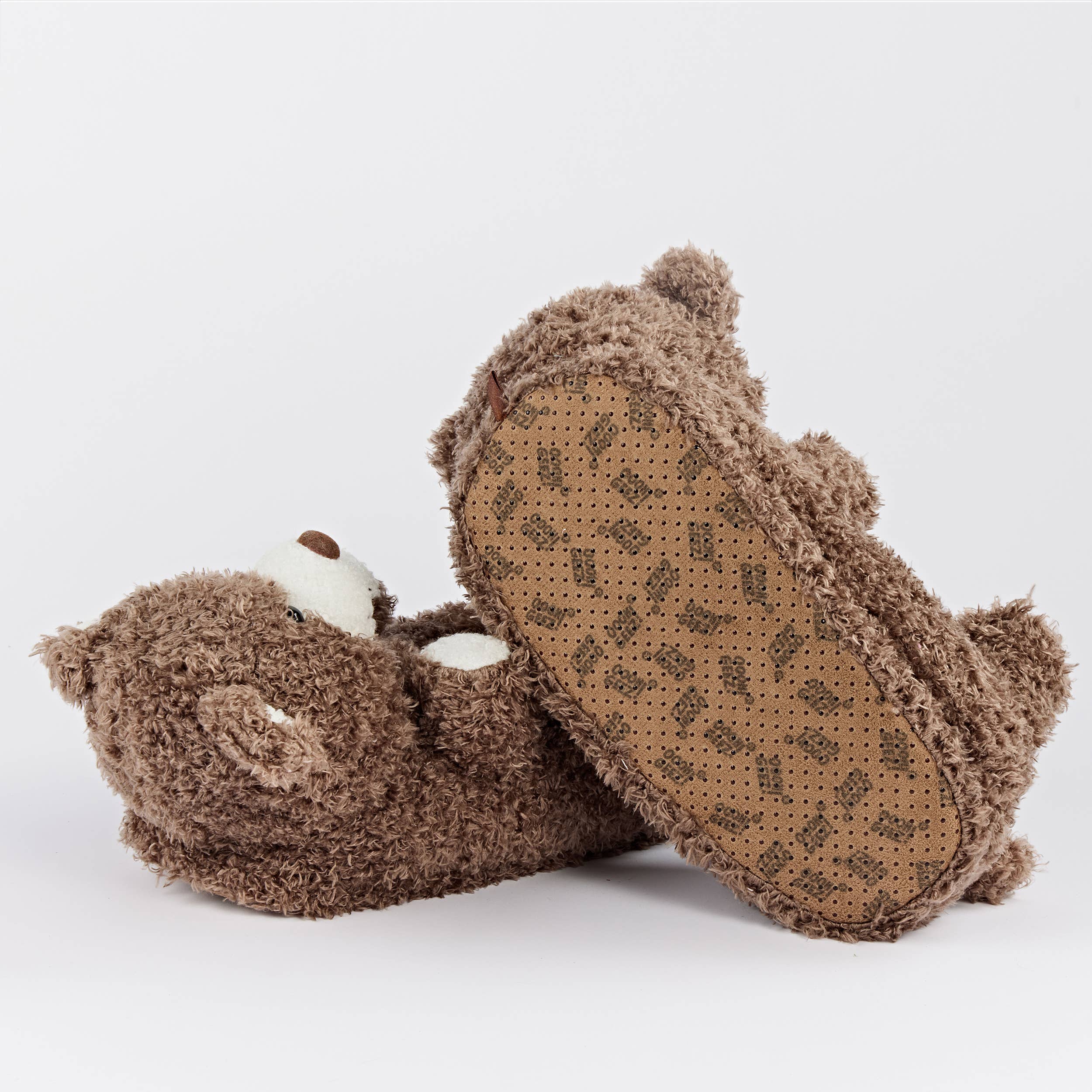 Oooh Yeah/Sock It Up/Oooh Geez Slippers – wholesale Tofflor - Barn – Mocha the Bear | Barnens söta fluffiga mysiga halkfria tofflor3