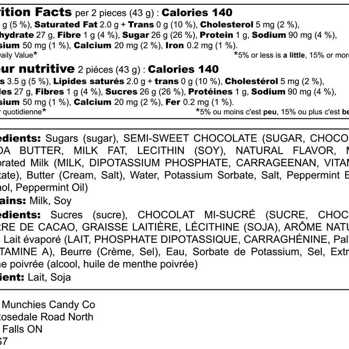 Moose Munchies Candy Co - Wholesale Fudge - Mint Chocolate Fudge 1