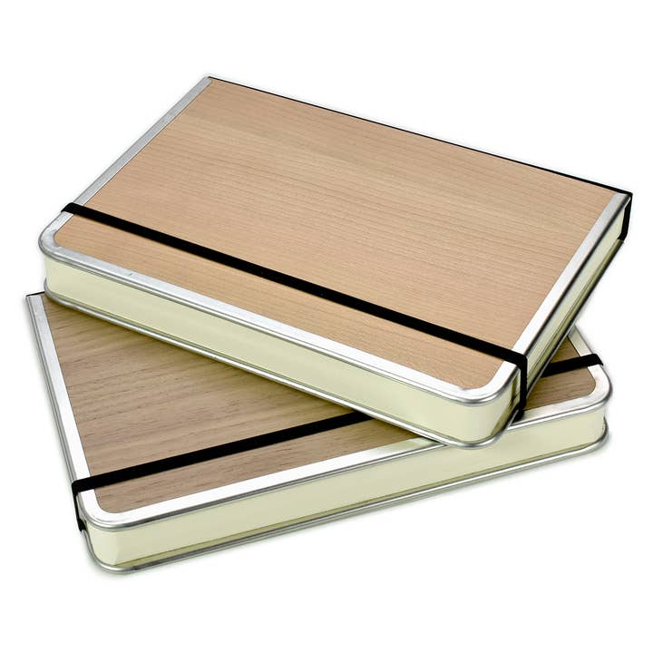 BW Basic Wood Metal Edge Notebooks for wholesale by Orange Art/Creative Art Materials