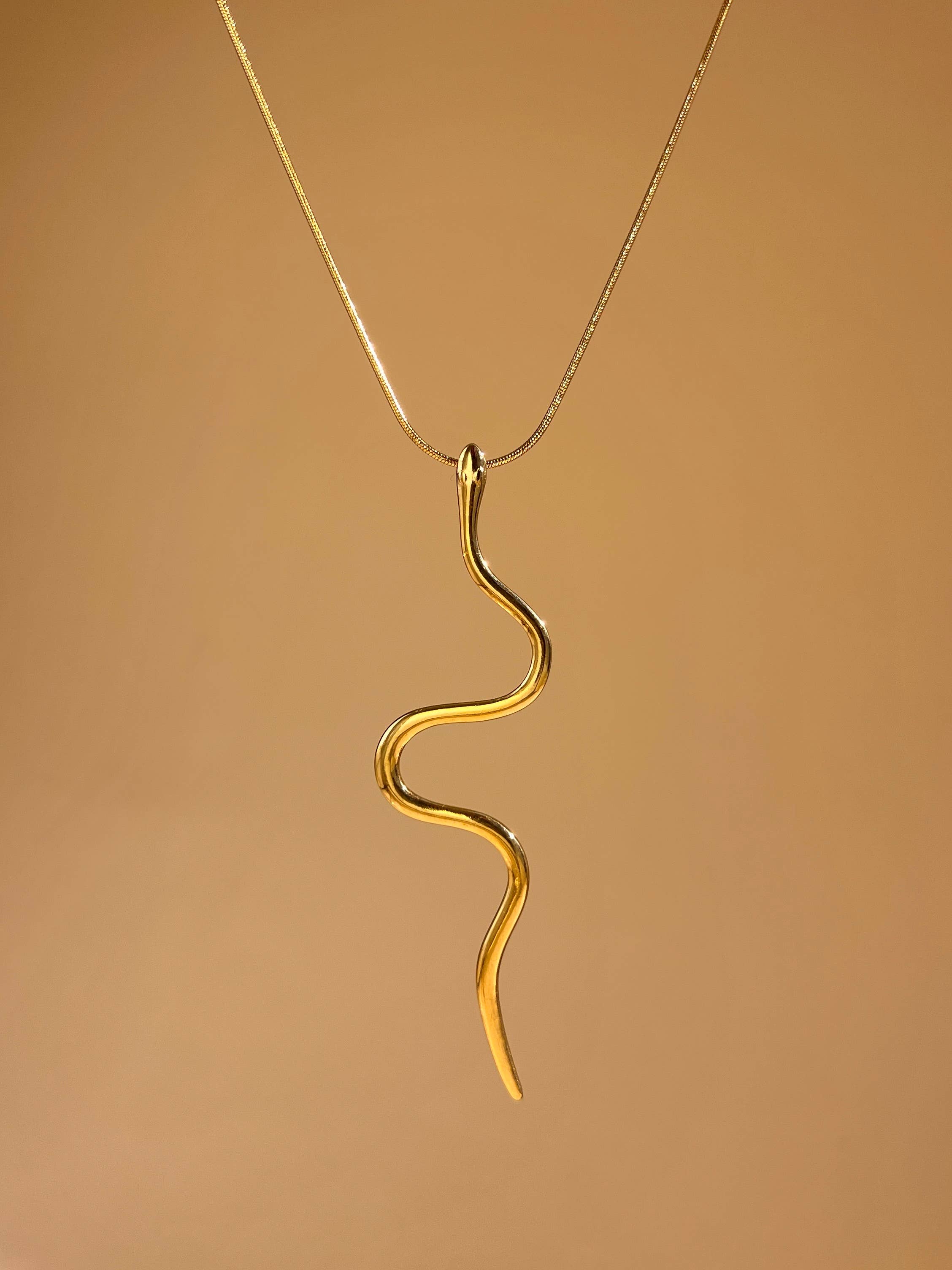 COSMOS - Vente Colliers à pendentif - Collier pendentif serpent  minimaliste en acier inoxydable6