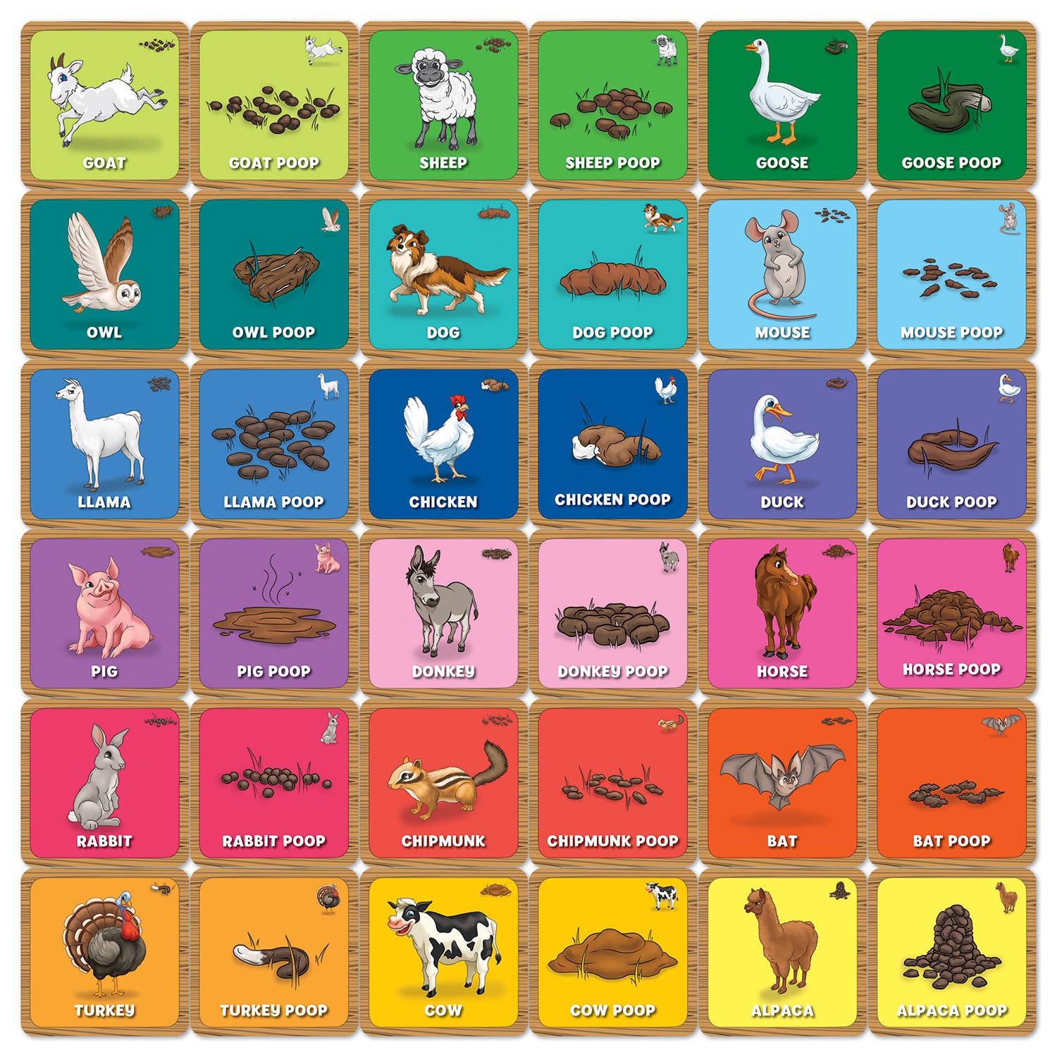 Masterpieces Puzzles - Wholesale Brain Game - Kids - Old MacDonald's Farm - Animal Poop Matching Game1