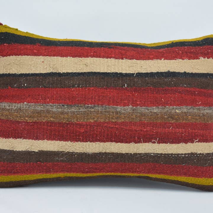 Pudebetræk til kaste- og kropspuder, Kilim, stribede & røde designs for engroshandel hos Kilim Pillow Decors