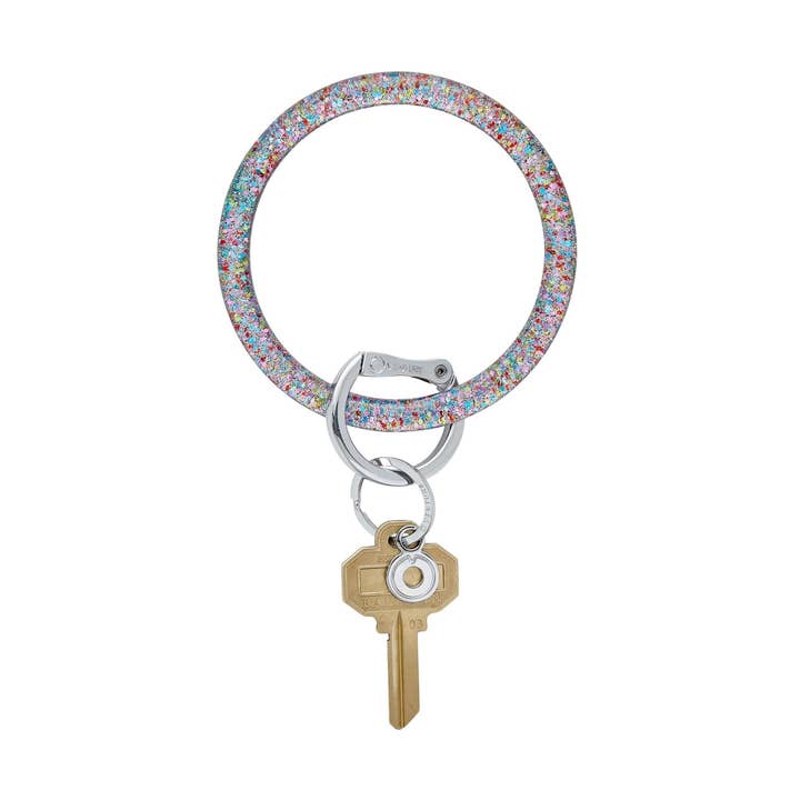 Resin Big O® Bracelet Keychain - Birthday Cake Sparkle for wholesale on Faire1