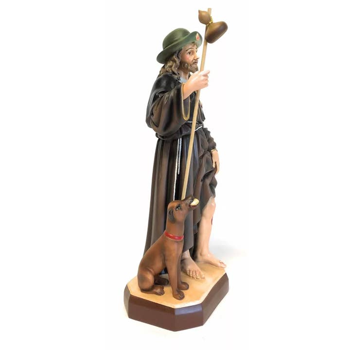 Costa Articoli Religiosi - Vente Figurine décorative - Statue de Saint Rocco cm. 40 en résine peinte2