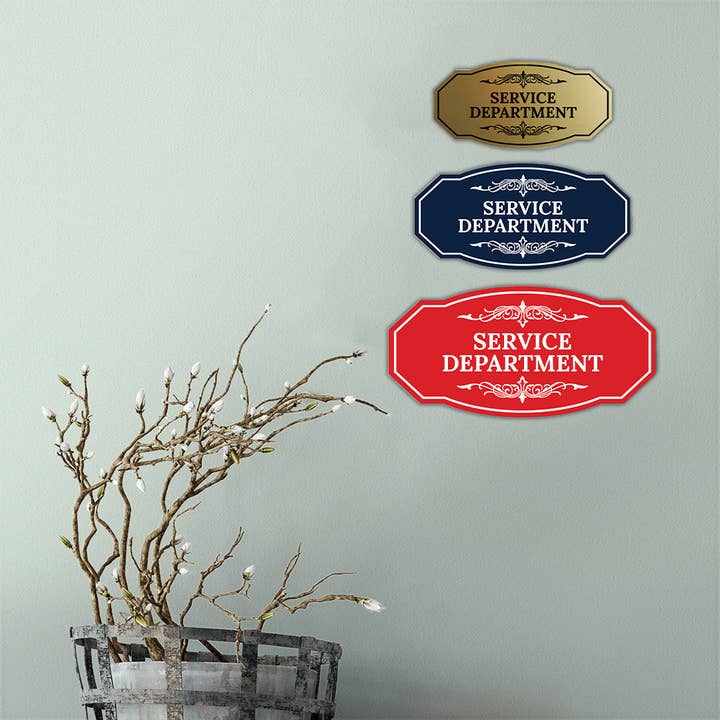 Skyltar ByLITA Viktoriansk Serviceavdelning Grafisk Vägg- eller Dörskylt för wholesale av All Quality