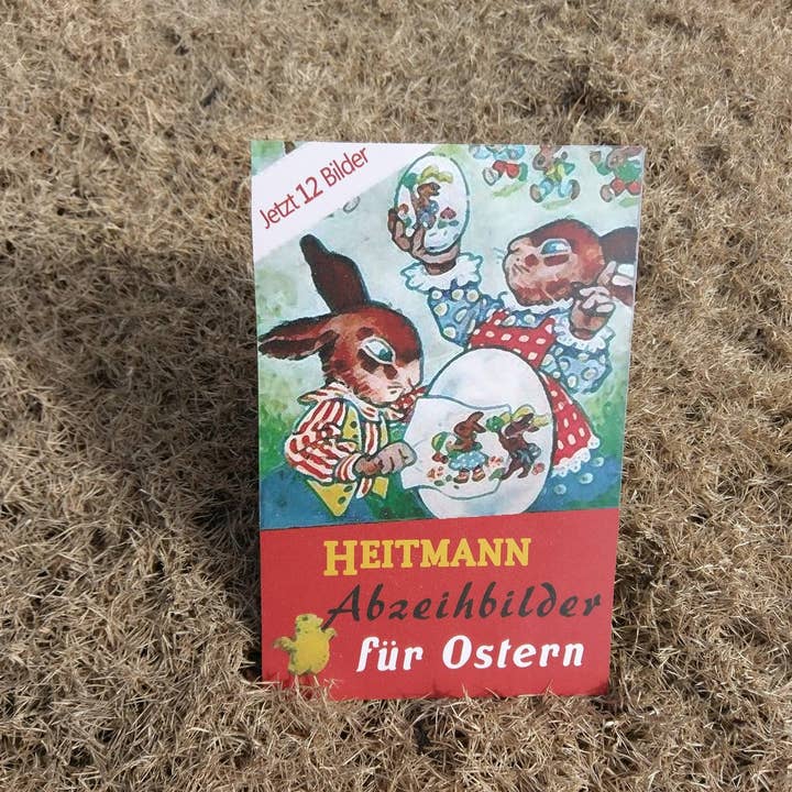 Decalcomanie Heitmann per scatola di uova di Pasqua ritagliata in legno per la vendita all'ingrosso da parte di The Sawmill Shop