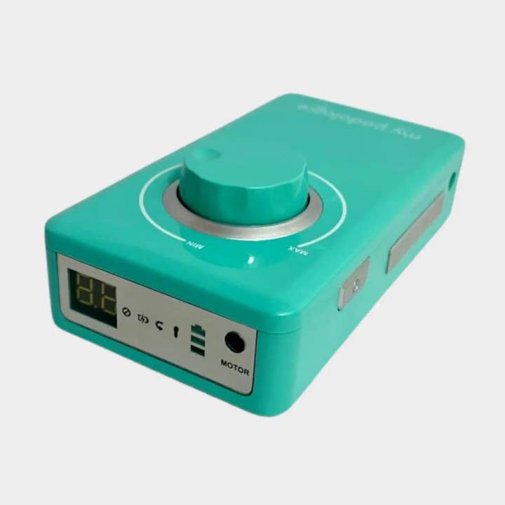 Micromoteur portable PODO38S - Vert Menthe - 30 000 tr/min - Avec pièce à main démontable pour la vente par My Podologie
