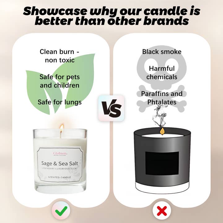 Globion - Wholesale Travel Candles - Globion natural scented candle - Sage & Sea salt9