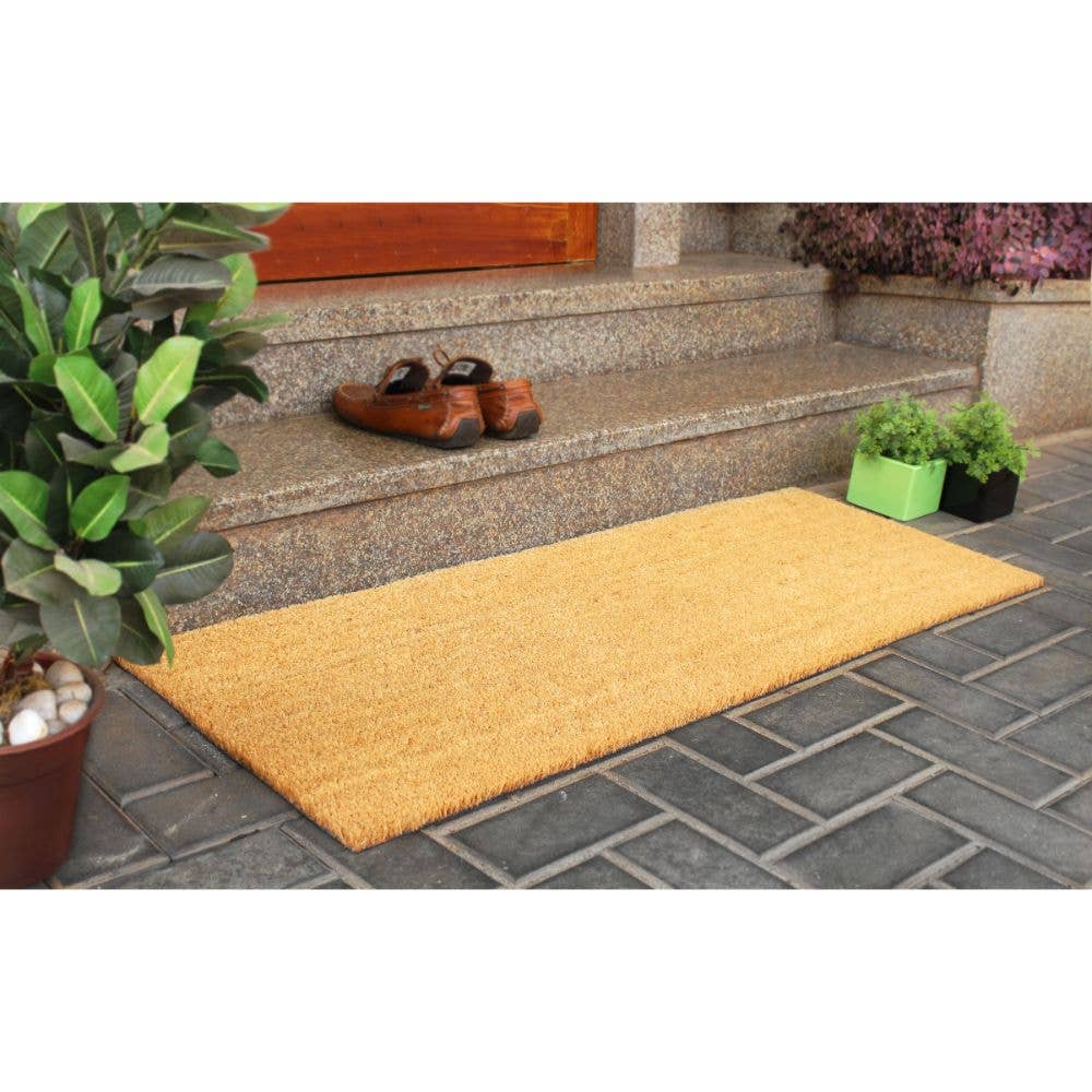 RugSmith - Wholesale Door Mat - RugSmith Natural Machine Tufted Coir Doormat, 18" x 30"1