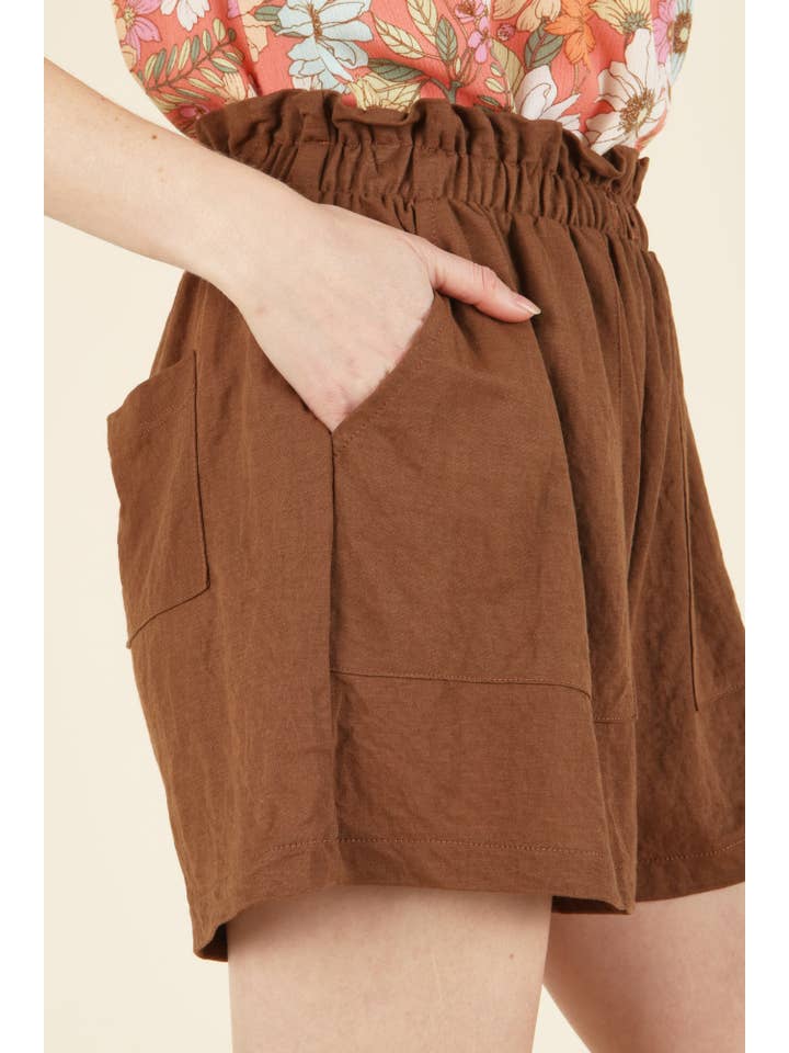 P.S Kate - Wholesale Shorts - Women's - stretchy woven short with pocket PLus size